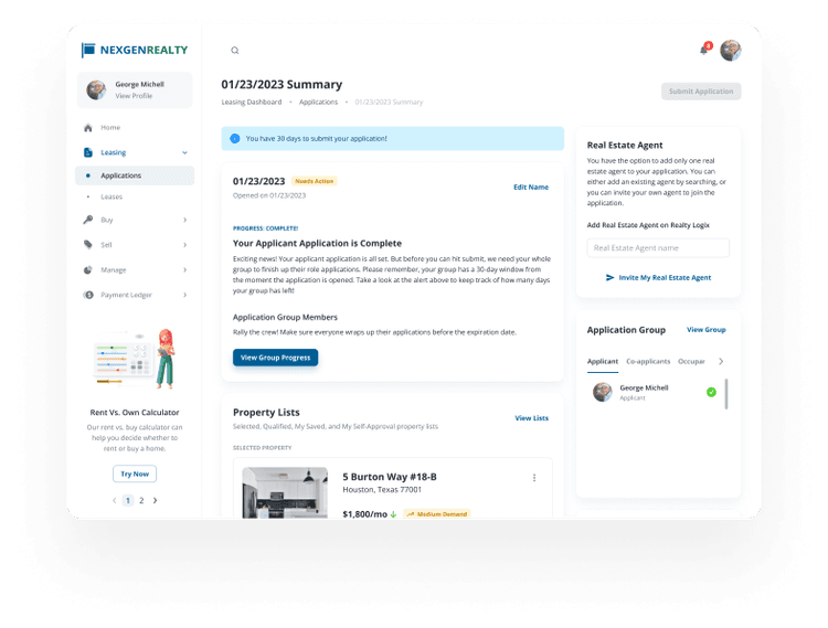 Renters Dashboard